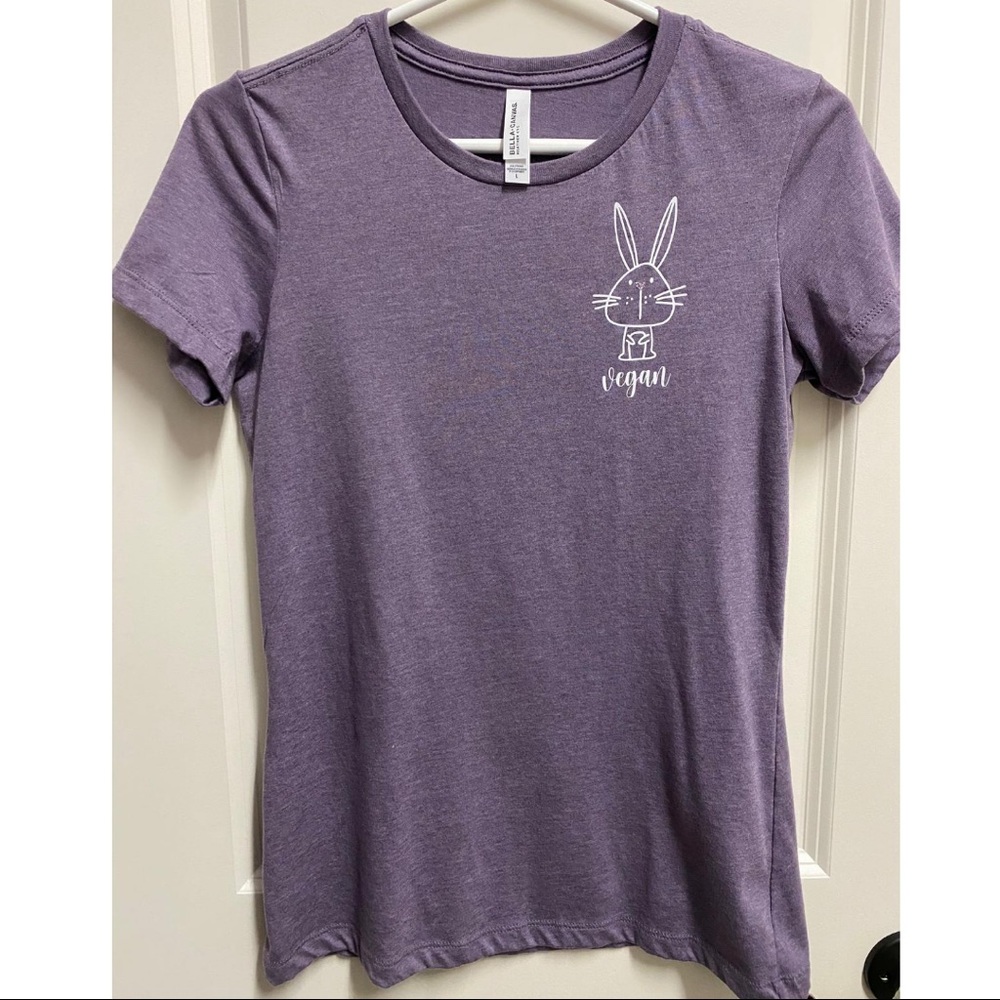 Bella & Canvas Purple Vegan Bunny T Shirt